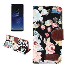 Black Cotton Print Texture Leather Wallet Samsung Galaxy S8 Case